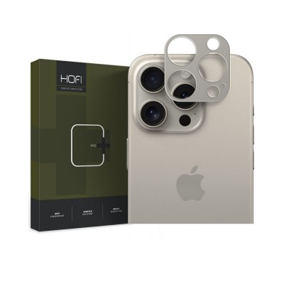 Protectie Camera Din Otel Hofi Alucam Pro Compatibila Cu iPhone 15 Pro / 15 Pro Max, Titanium
